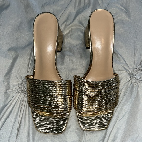 NEW Women's High Heel Woven Strapped Sandal 5cm Heel - Picture 6 of 11